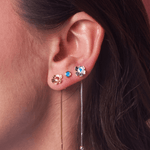 Orecchino FLOOX FLOWER - Silver Blue - MOOPSFLOOX - SBLUE