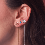 Orecchino FLOOX FLOWER - Silver Blue - MOOPSFLOOX - SBLUE