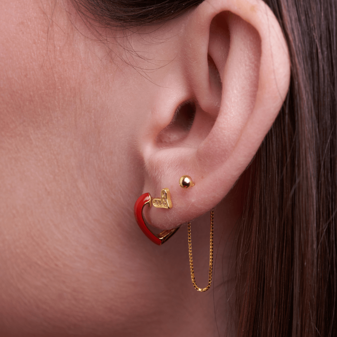 Orecchino FLOOX HEART - Gold - MOOPSFLOOX - HG