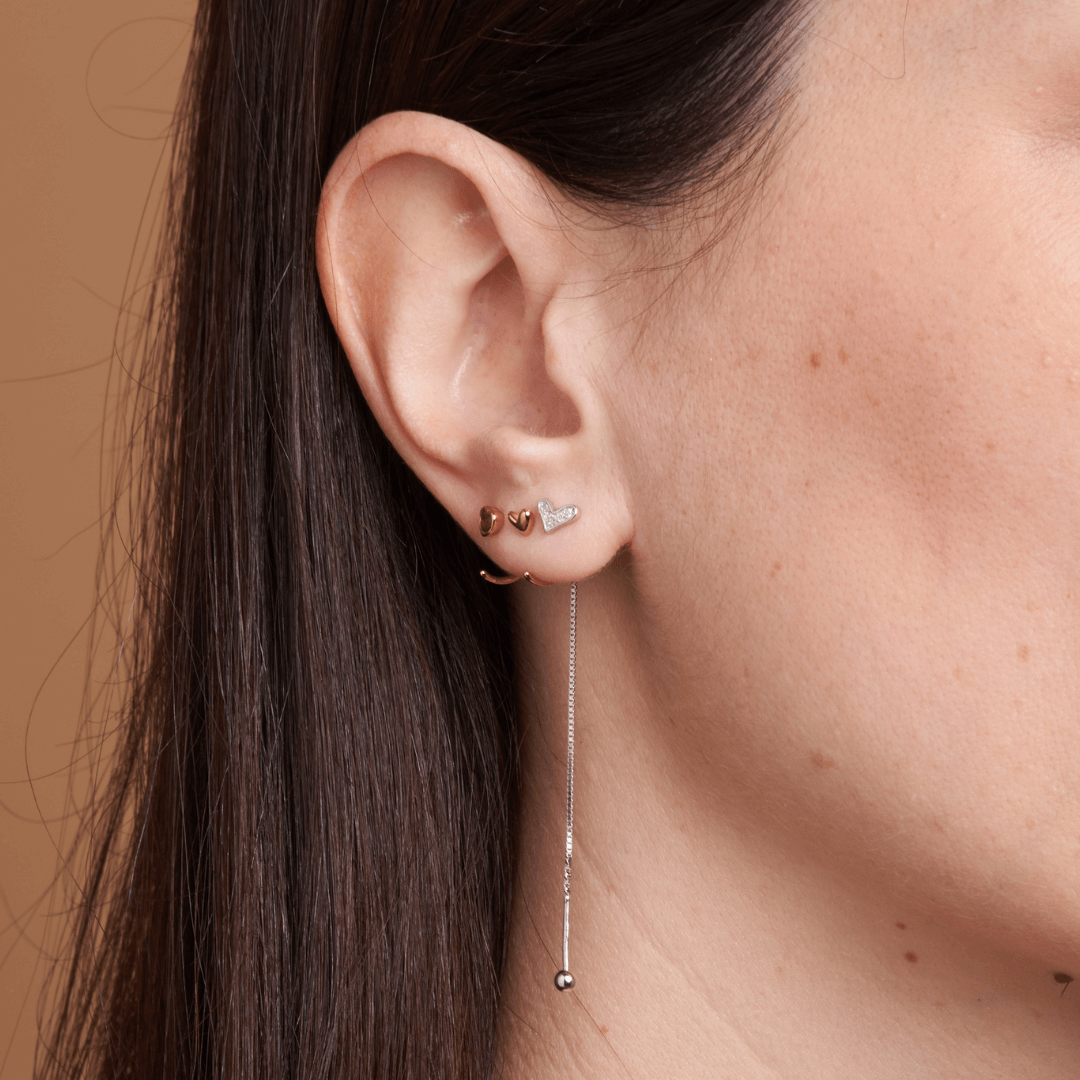 Orecchino FLOOX HEART - Silver - MOOPSFLOOX - HS