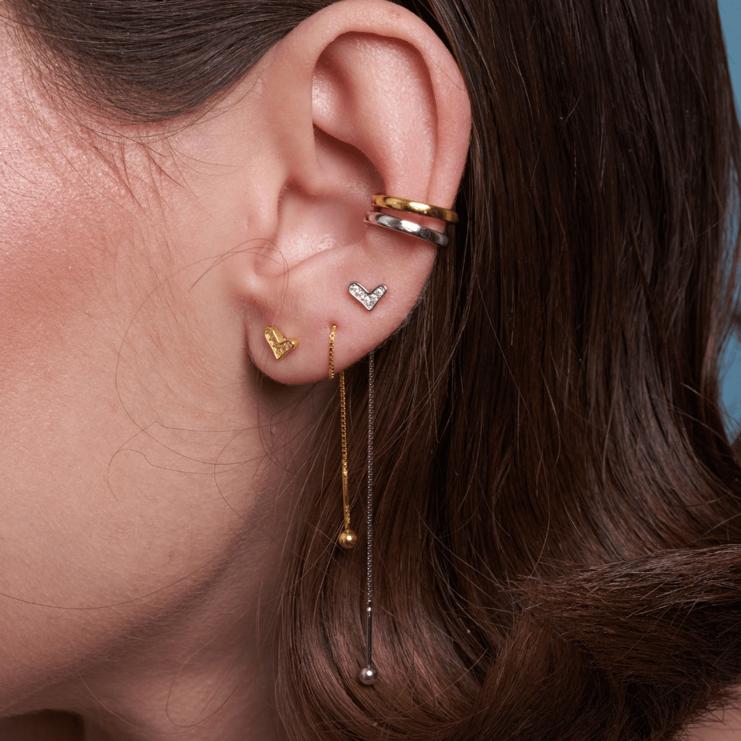 Orecchino FLOOX HEART - Silver - MOOPSFLOOX - HS