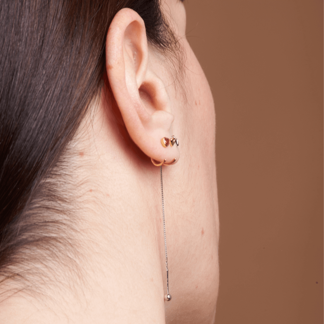 Orecchino FLOOX HEART - Silver - MOOPSFLOOX - HS