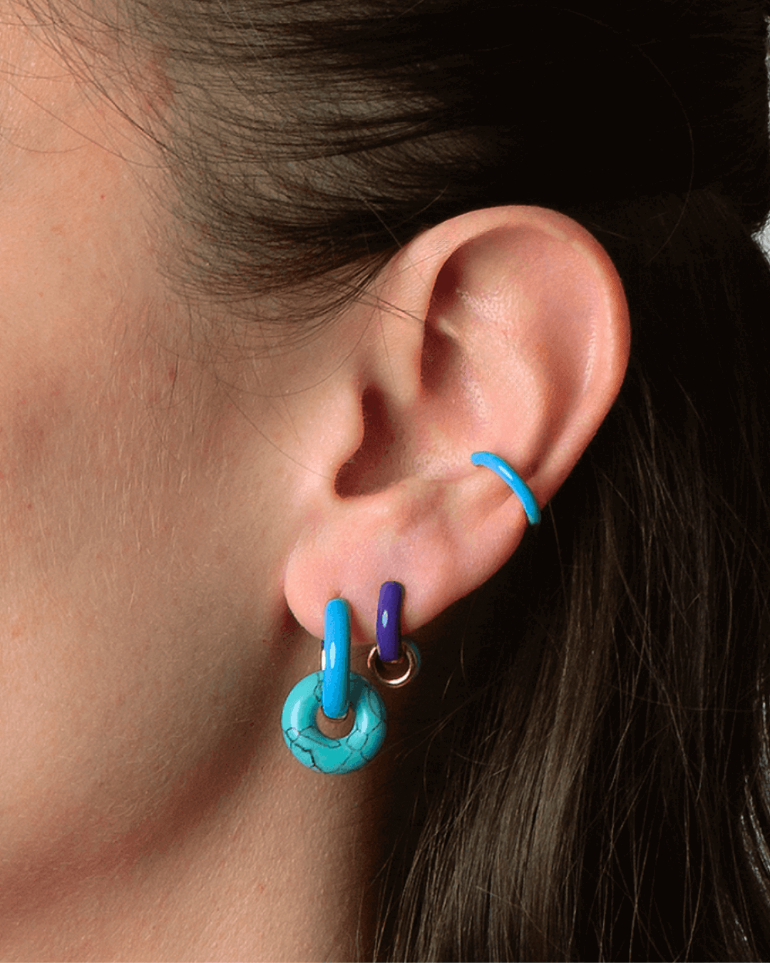 Orecchino HOOP COLOR - Aqua - MOOPSCL - AQUAmini