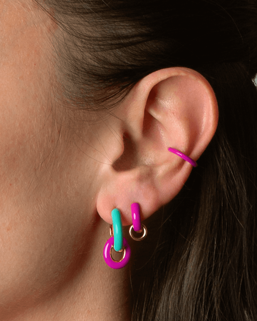 Orecchino HOOP COLOR - Berry - MOOPSCL - BERRYmini