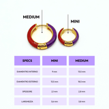 Orecchino HOOP COLOR - Cherry - MOOPSCL-CHERRYmini