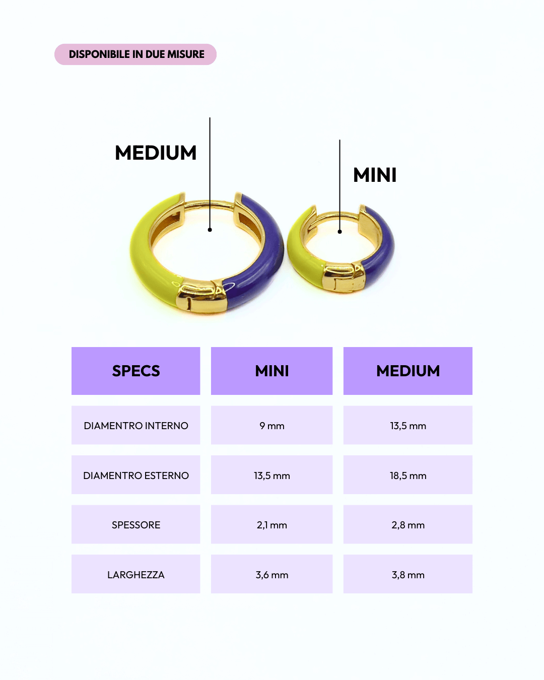 Orecchino HOOP COLOR - Lemon - MOOPSCL - LEMmini