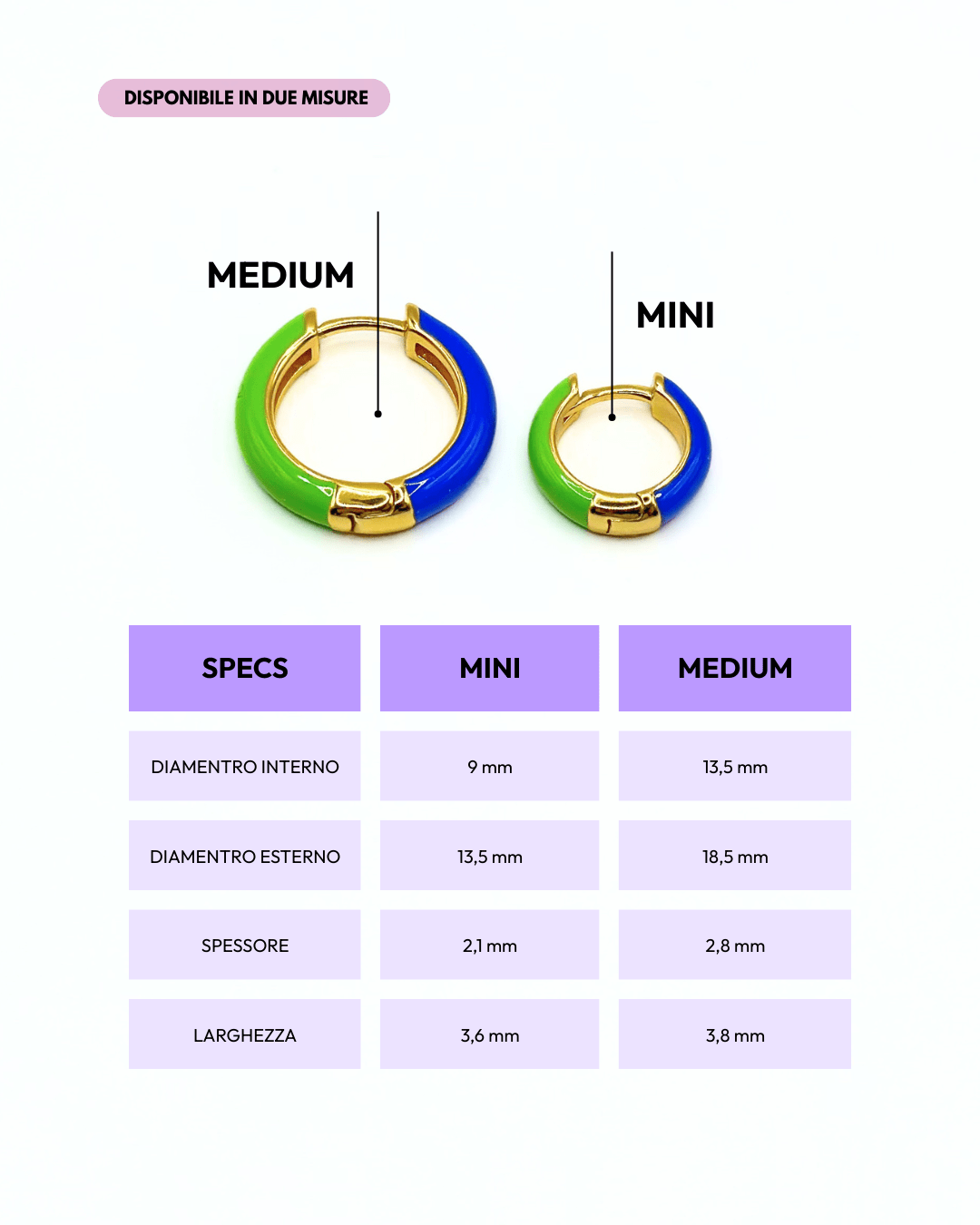 Orecchino HOOP COLOR - Lime - MOOPSCL-LIMEmini