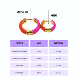 Orecchino HOOP COLOR - Tangerine - MOOPSCL - TANGmini