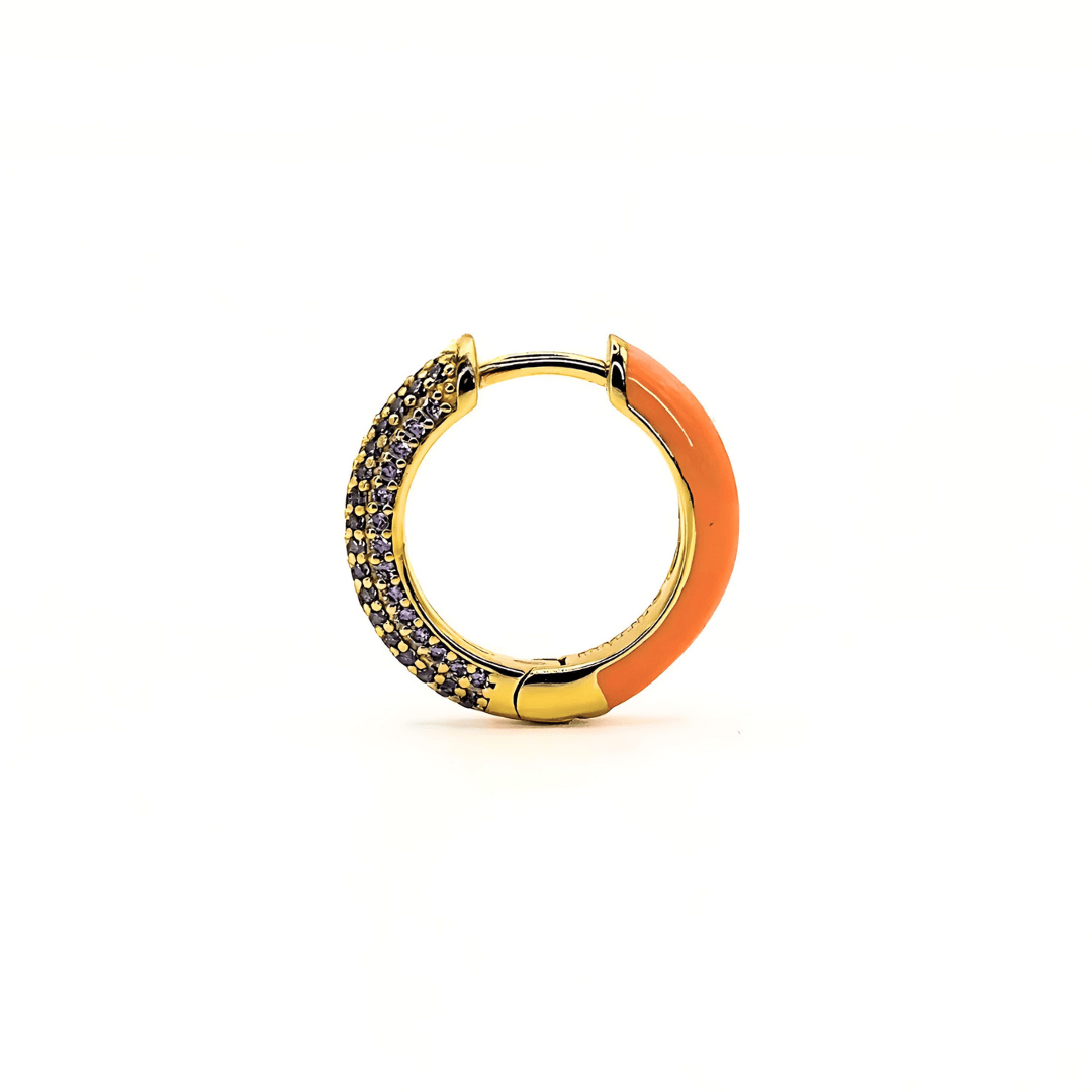 Orecchino HOOP GEMS - Apricot - MOOPSGEMS - APRmini