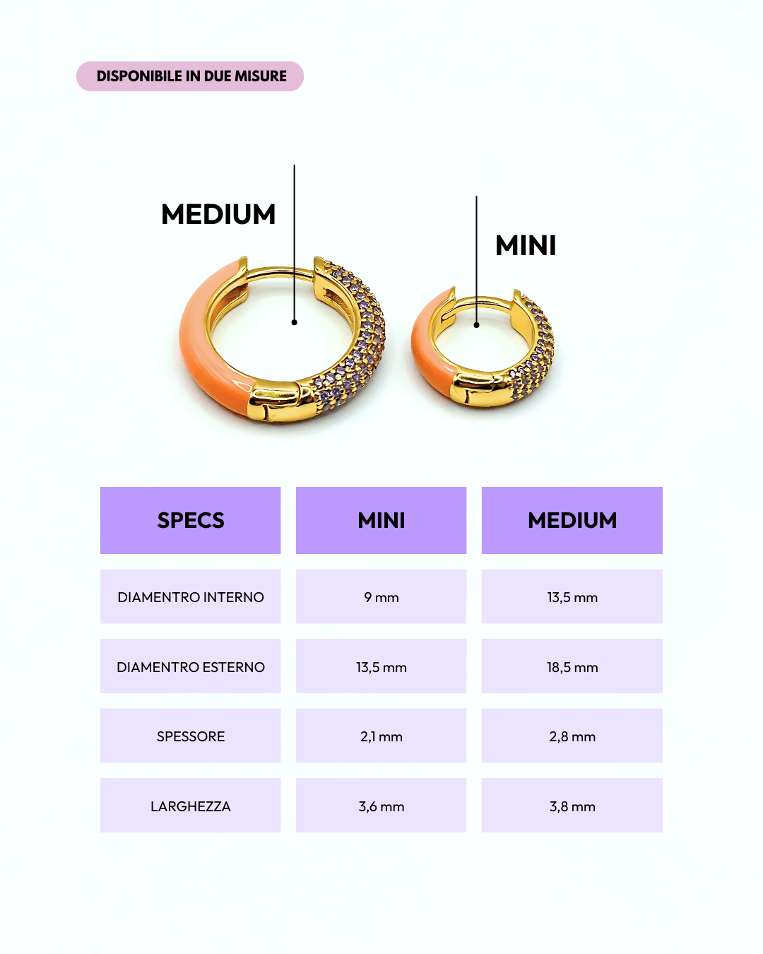 Orecchino HOOP GEMS - Apricot - MOOPSGEMS - APRmini