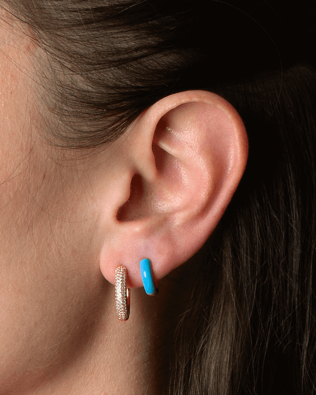 Orecchino HOOP GEMS - Aqua - MOOPSGEMS - AQUAmini