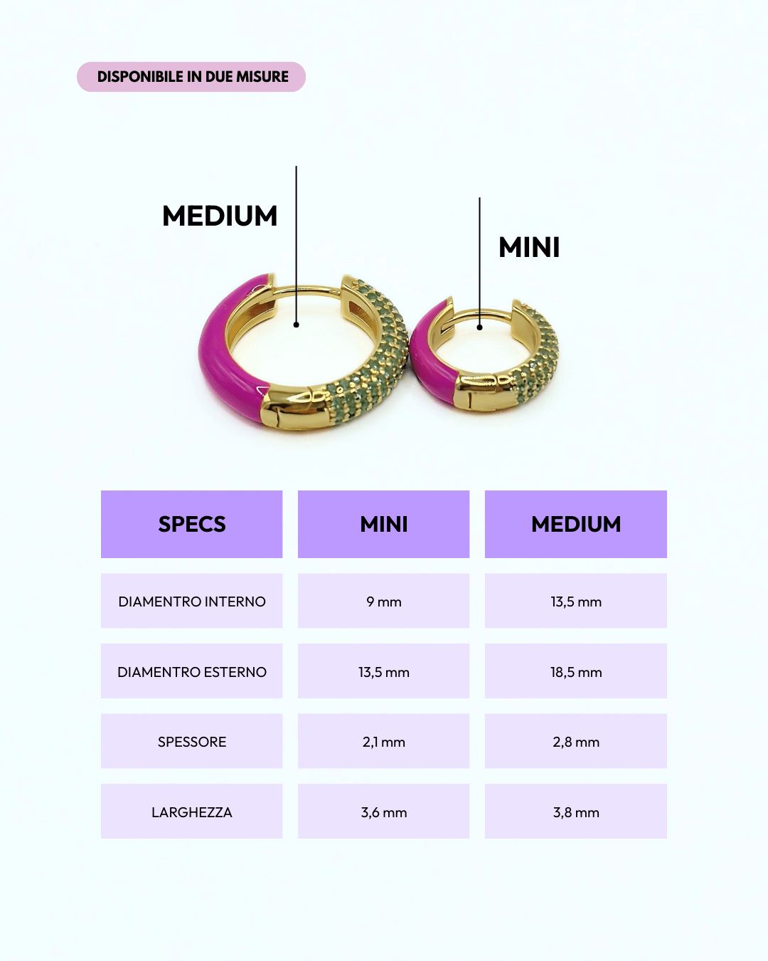 Orecchino HOOP GEMS - Berry - MOOPSGEMS - BERRYmini