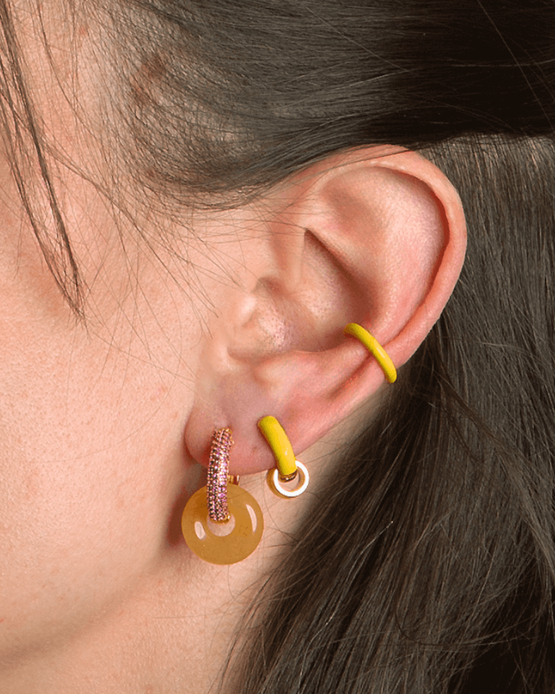 Orecchino HOOP GEMS - Lemon - MOOPSGEMS - LEMmini