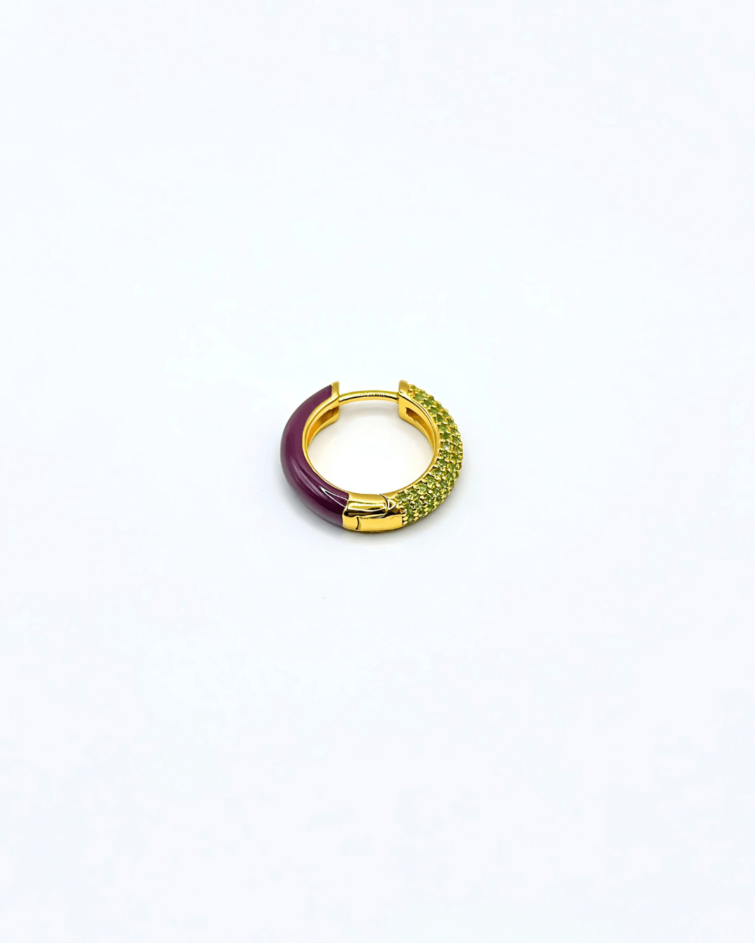 Orecchino HOOP GEMS - Plum - MOOPSGEMS - PLUMmed