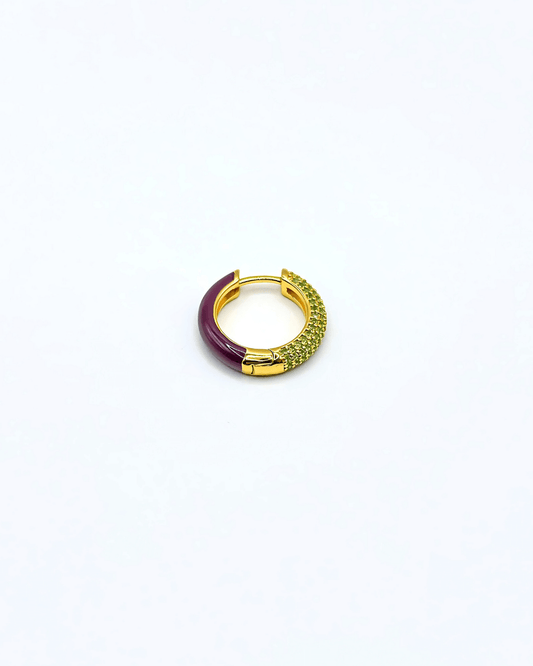 Orecchino HOOP GEMS - Plum - MOOPSGEMS - PLUMmed