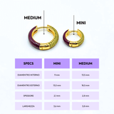 Orecchino HOOP GEMS - Plum - MOOPSGEMS - PLUMmini