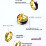 Orecchino HOOP GEMS - Plum - MOOPSGEMS - PLUMmini