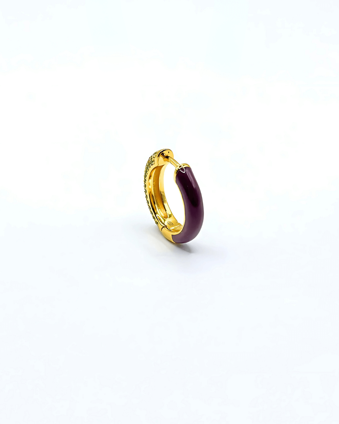 Orecchino HOOP GEMS - Plum - MOOPSGEMS - PLUMmini
