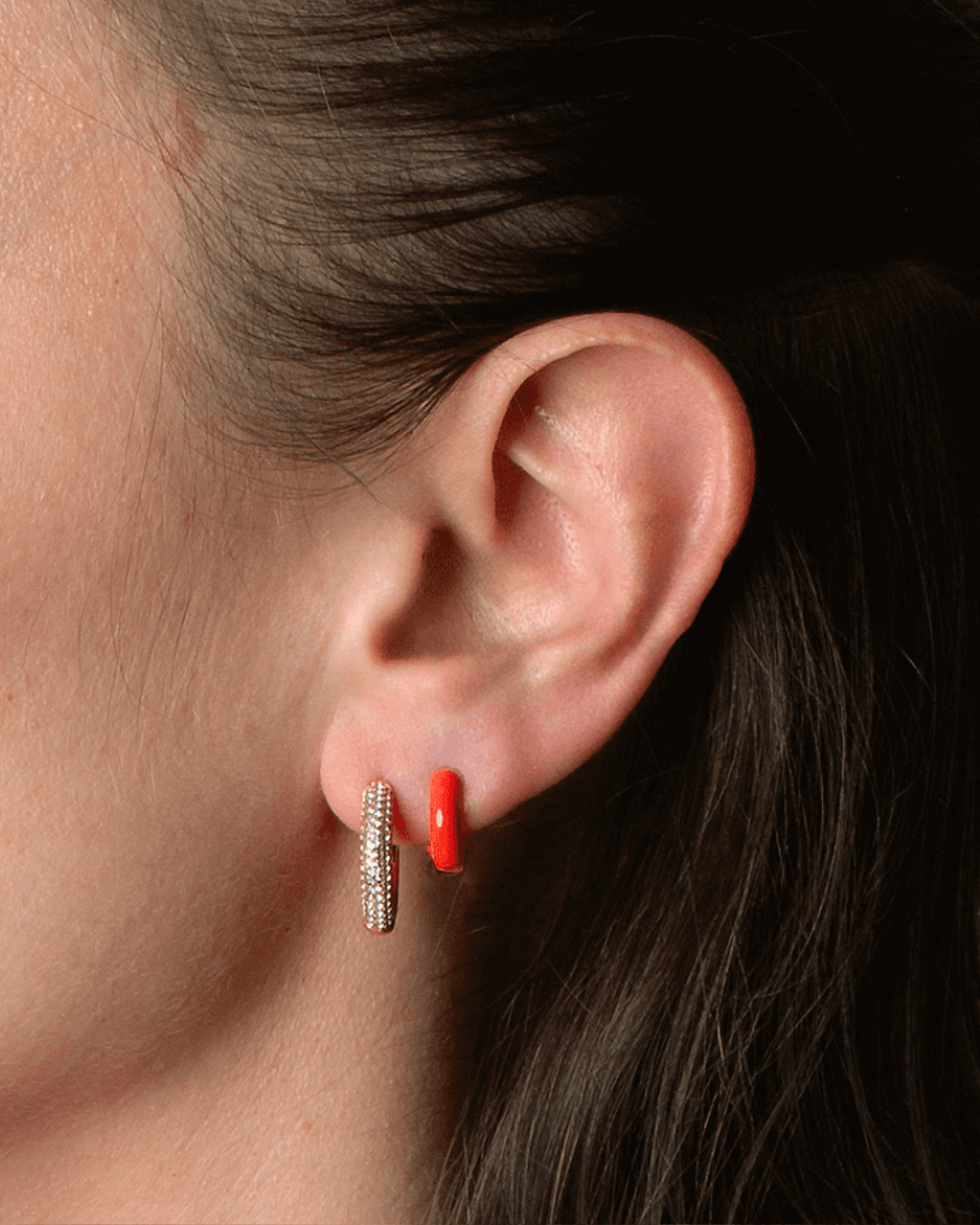 Orecchino HOOP GEMS - Tangerine - MOOPSGEMS - TANGmini