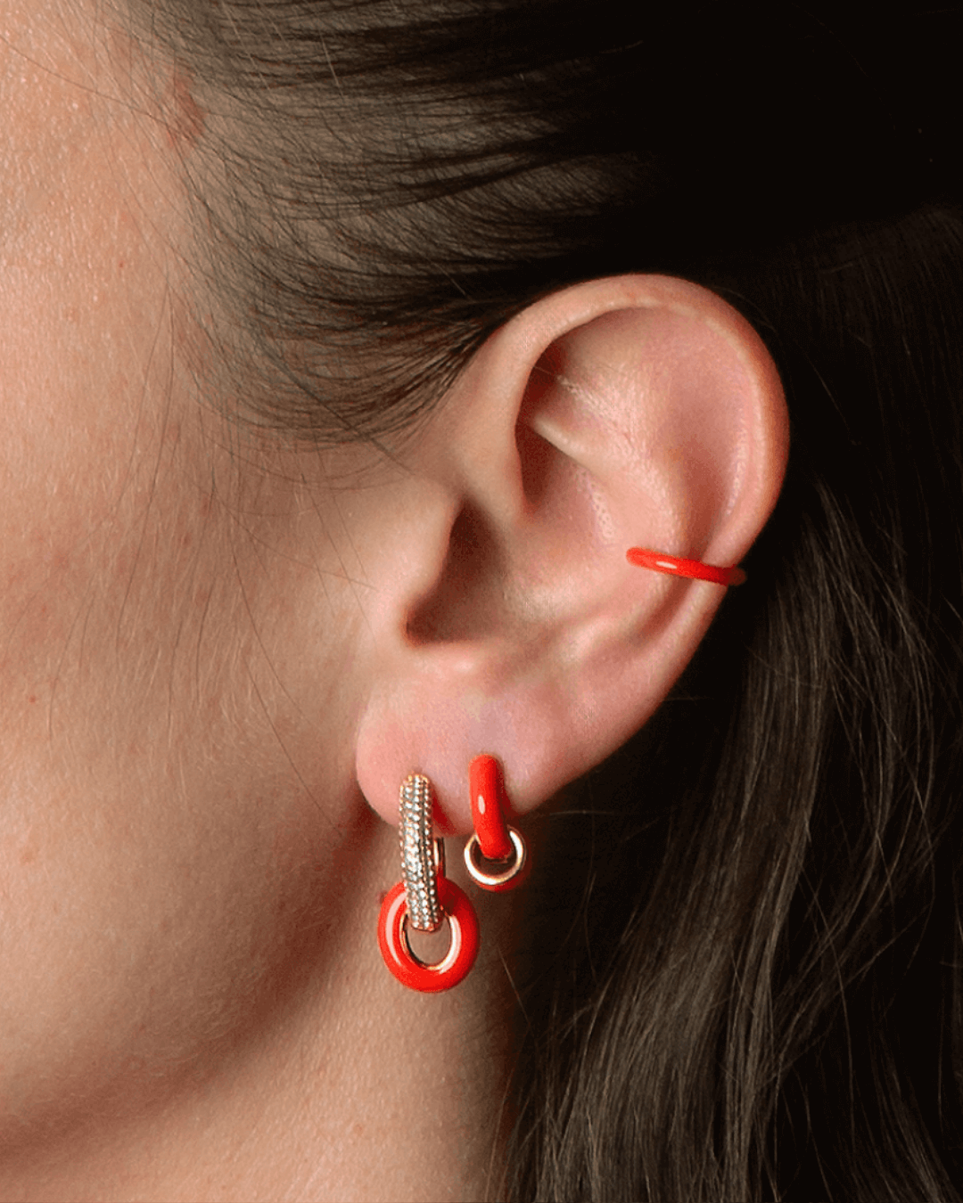 Orecchino HOOP GEMS - Tangerine - MOOPSGEMS - TANGmini