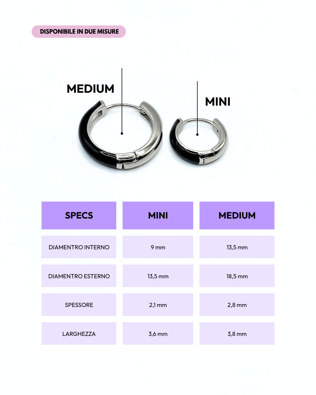 Orecchino HOOP NEUTRAL - Dual Black - MOOPSNEU - DBmini