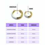 Orecchino HOOP NEUTRAL - Dual White - MOOPSNEU - DWmini