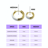 Orecchino HOOP NEUTRAL - Dual White - MOOPSNEU - DWmini