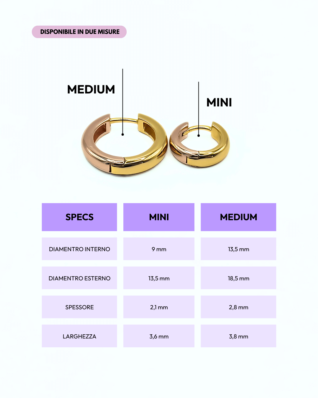 Orecchino HOOP NEUTRAL - RoseGold - MOOPSNEU - RGmini