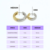 Orecchino HOOP NEUTRAL - WhiteGold - MOOPSNEU - WGmini