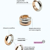 Orecchino HOOP NEUTRAL - WhiteRose - MOOPSNEU - WRmini