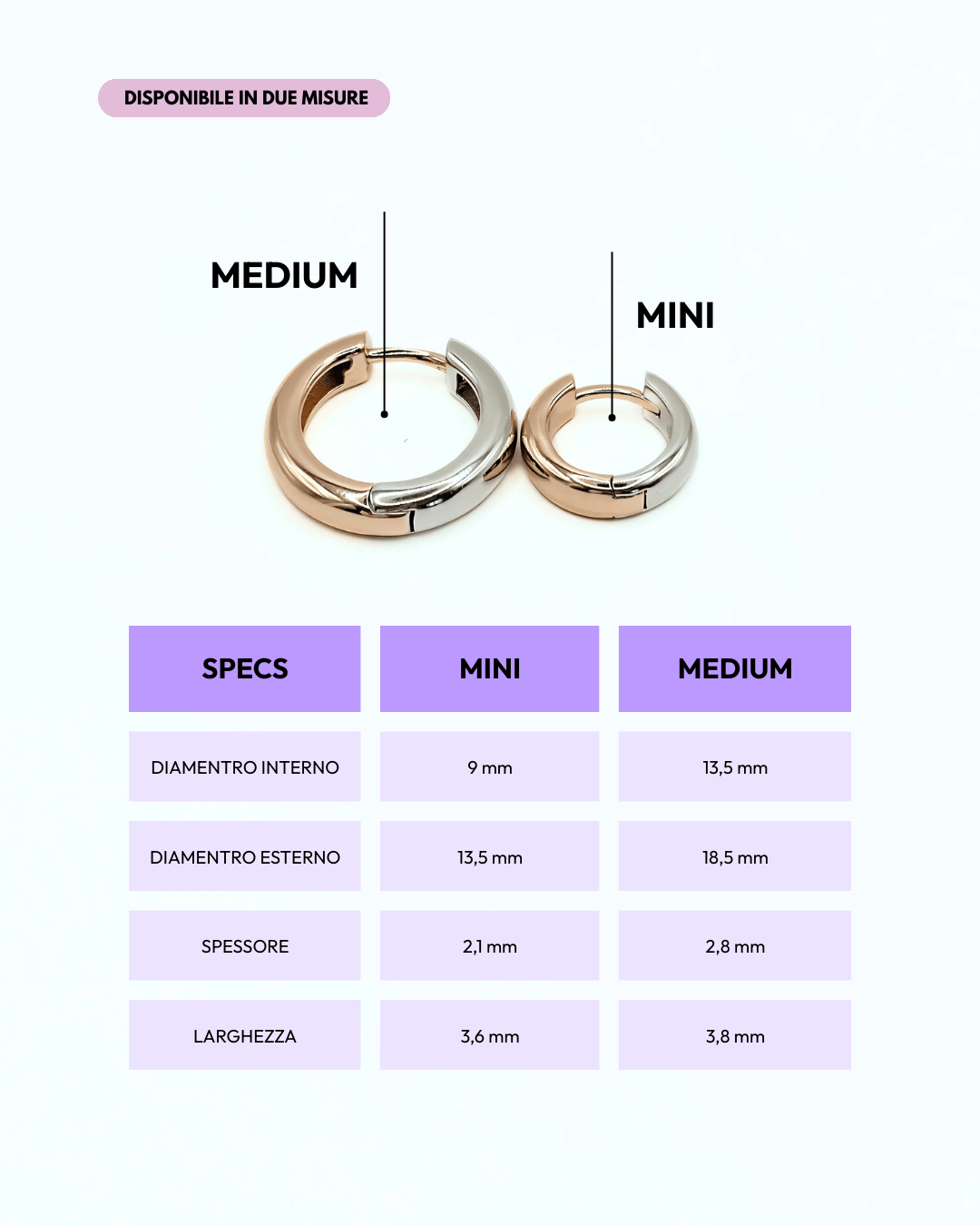 Orecchino HOOP NEUTRAL - WhiteRose - MOOPSNEU - WRmini