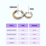 Orecchino HOOP NEUTRAL - WhiteRose - MOOPSNEU - WRmini