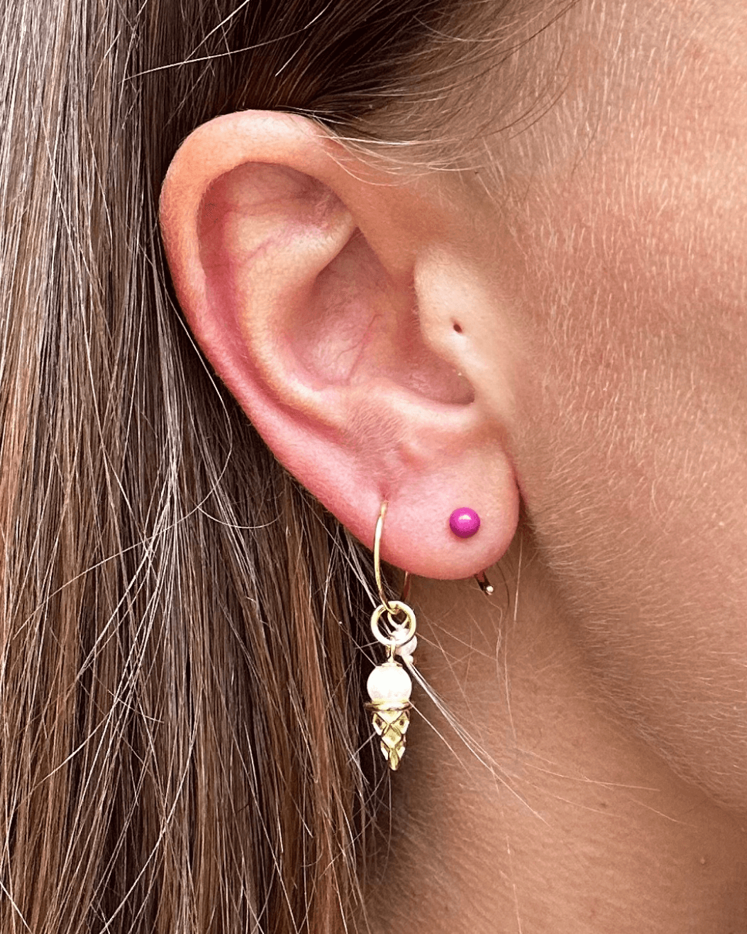 Orecchino LOOP BALL - Berry - MOOPSLOOP - BALL - B