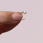Orecchino LOOP BALL - Perla - MOOPS2