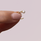 Orecchino LOOP BALL - Perla - MOOPS2