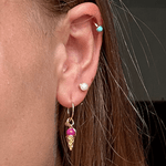 Orecchino LOOP BALL - Perla - MOOPS4