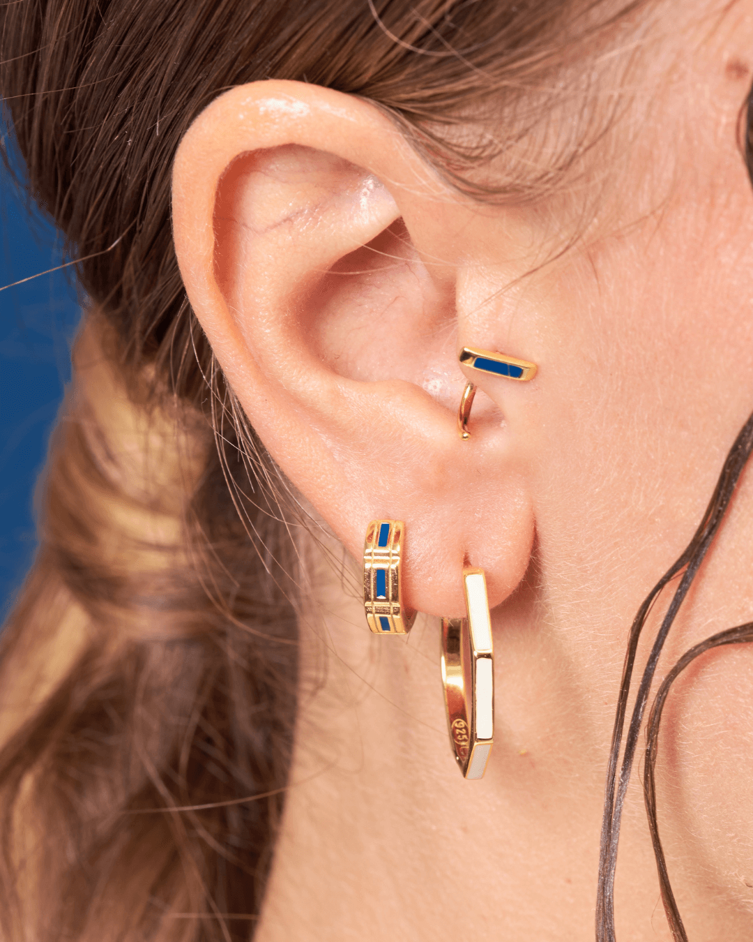 Orecchino LOOP BAR - Blue - MOOPSLOOP - BAR - B