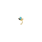 Orecchino LOOP BUTTERFLY - Blue Black