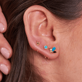 Orecchino LOOP BUTTERFLY - Blue Black - MOOPSLOOP - BUTTBB