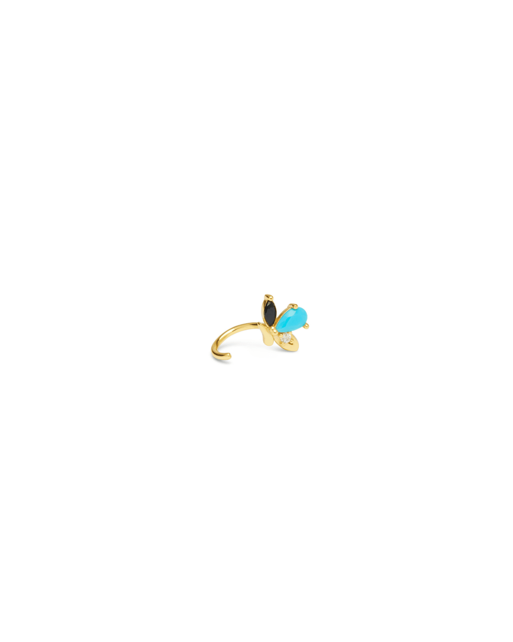 Orecchino LOOP BUTTERFLY - Blue Black - MOOPSLO-PR-001