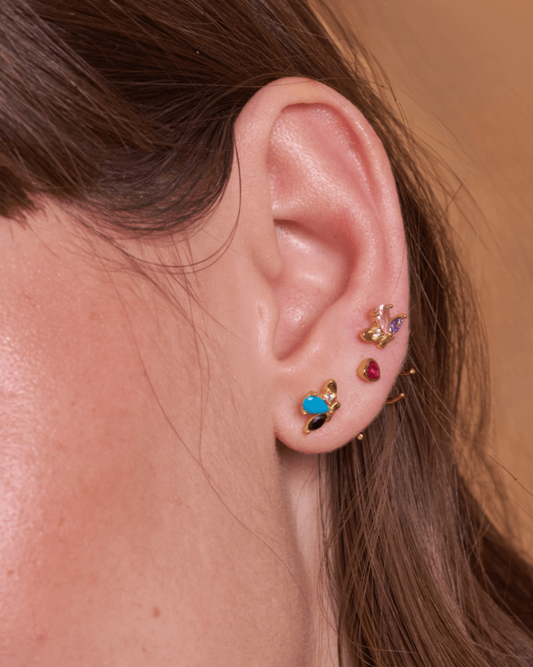 Orecchino LOOP BUTTERFLY - Light Rose - MOOPSLOOP - BUTTLR