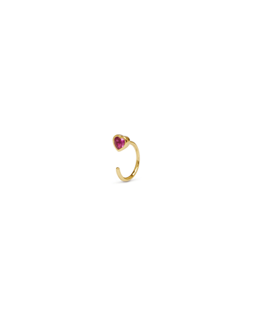 Orecchino LOOP HEART - Ruby