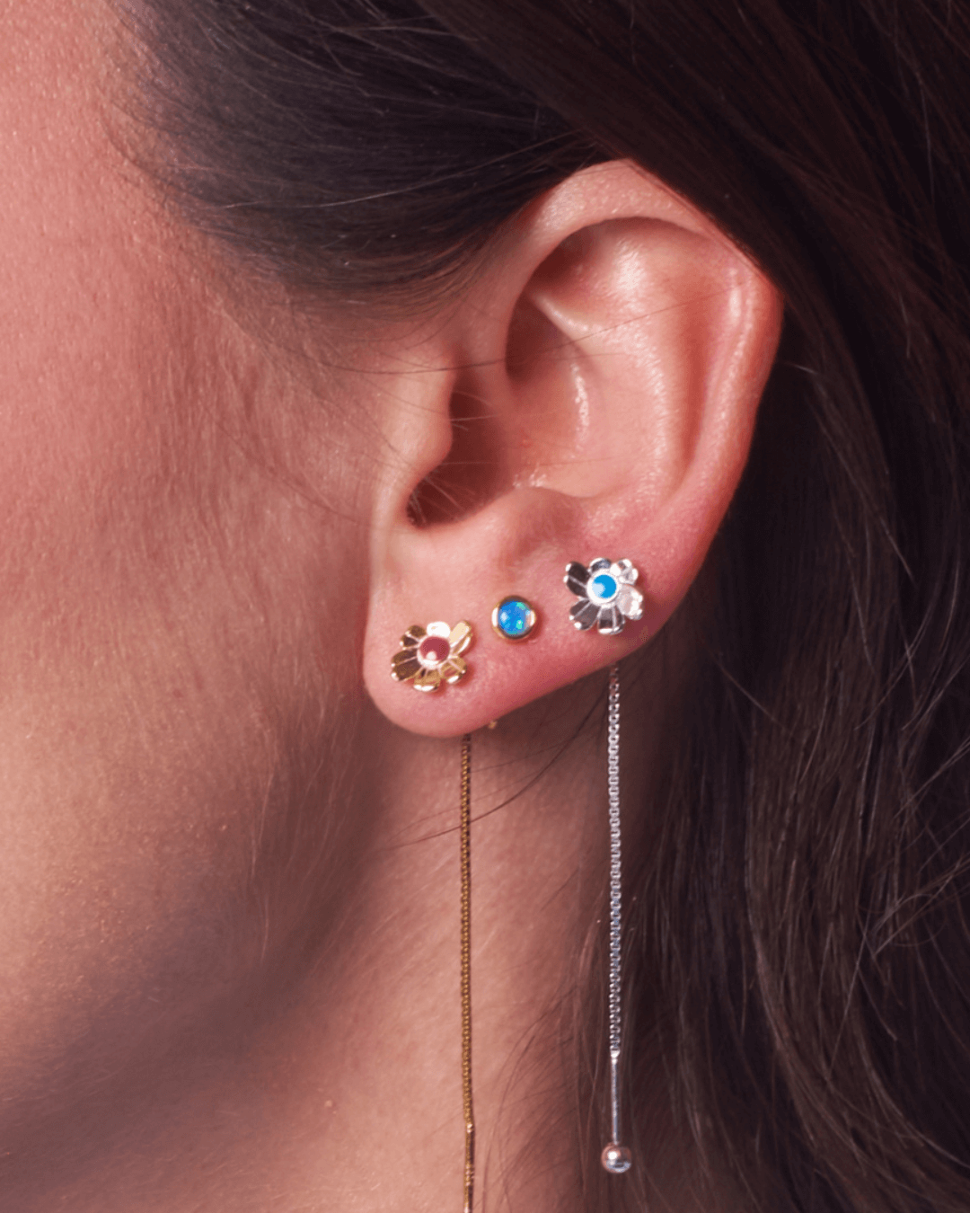 Orecchino LOOP PIN - Light Blue - MOOPSLOOP - PINLB