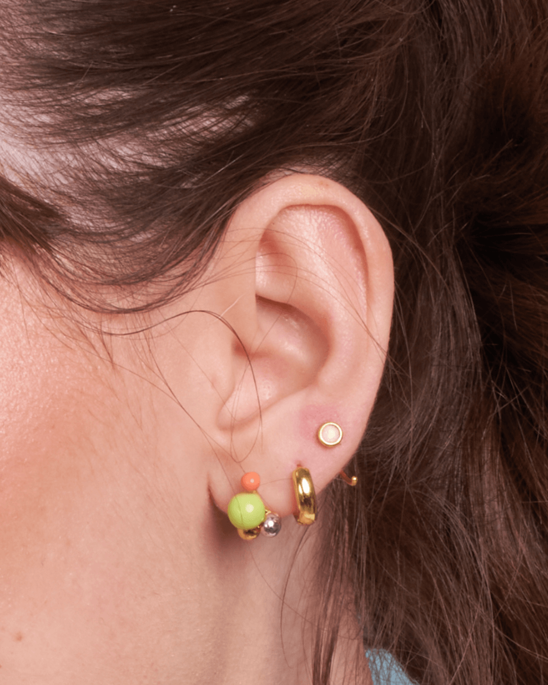 Orecchino LOOP PIN - White - MOOPSLOOP - PINW