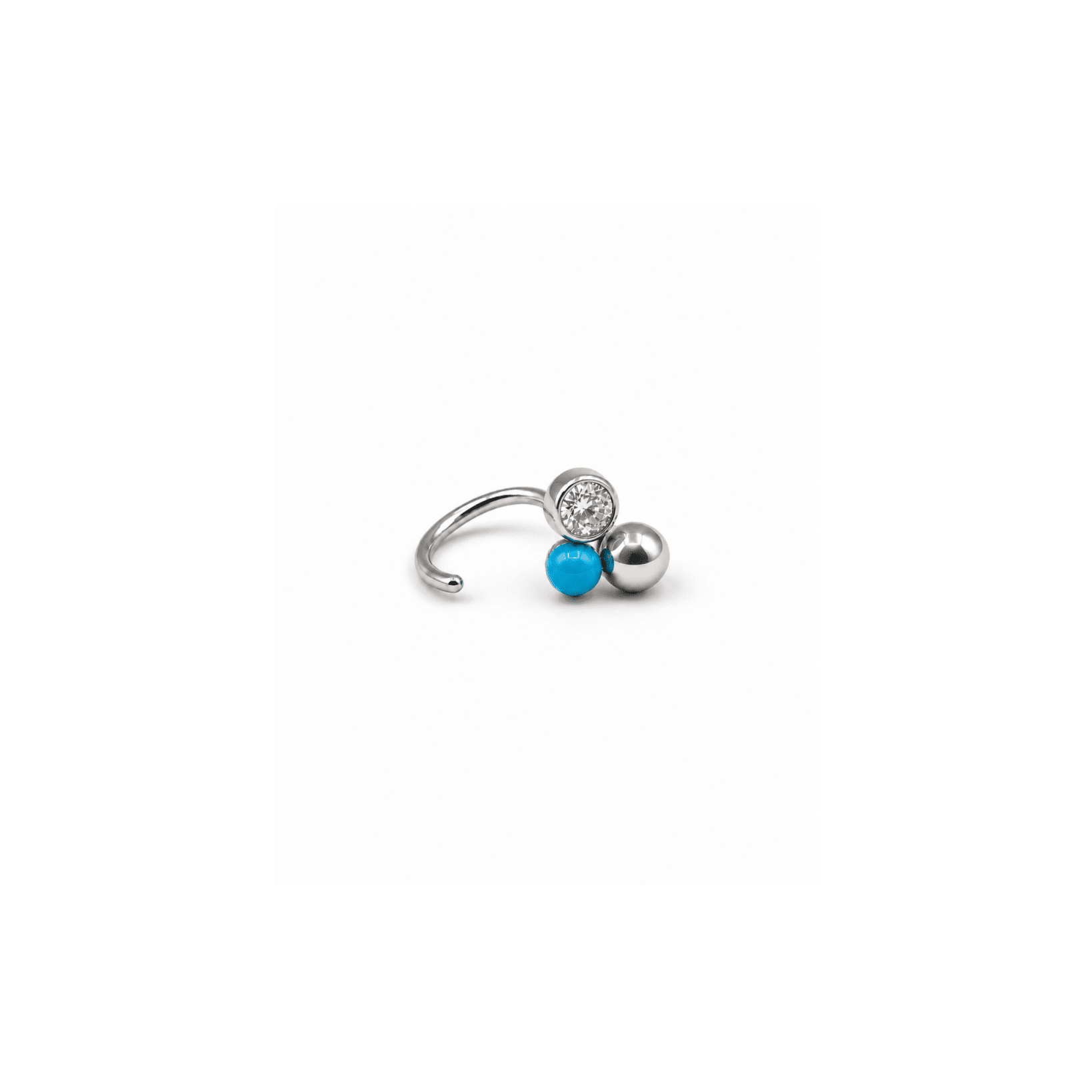 Orecchino LOOP Trio - Aqua - MOOPSLO-TRIO-001