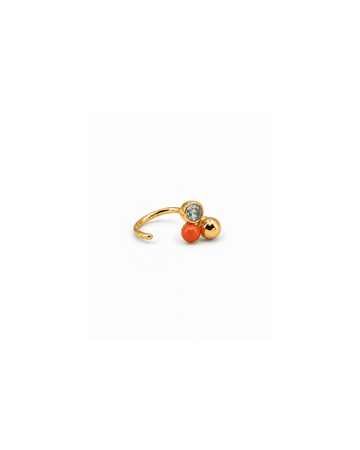 LOOP BAR Earring - White
