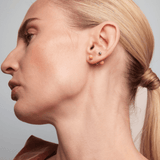 Orecchino DOT COLOR - Silver Apricot