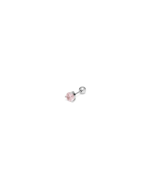 Orecchino DOT SHINY - Silver Pink